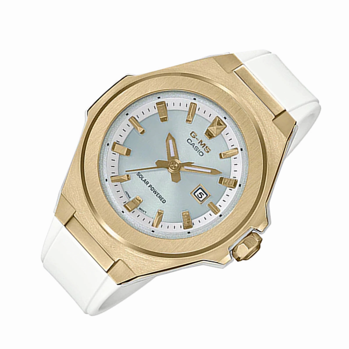 Casio Baby-g MSG-S500G-7A Solar Analog Rubber Strap Watch For Women