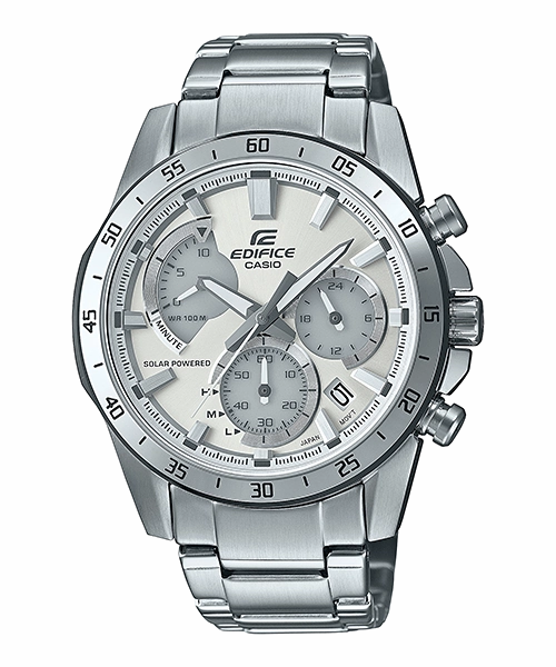 Casio Edifice Chronograph Solar Powered Silver Watch EQS930MD-8A