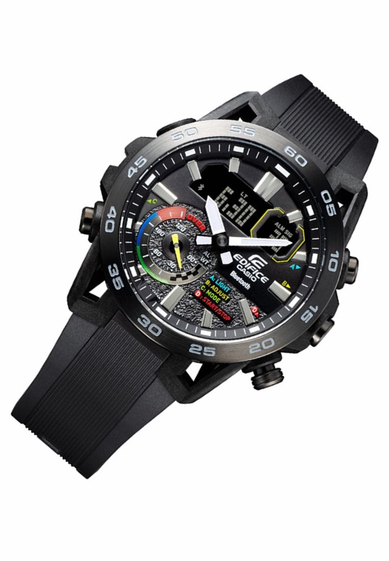 Casio Edifice ECB-40MP-1A Digital Analog Bluetooth Rubber Strap Watch For Men