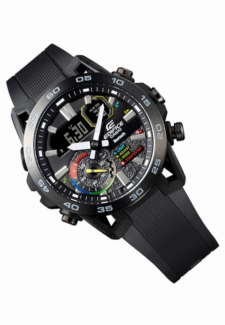 Casio Edifice ECB-40MP-1A Digital Analog Bluetooth Rubber Strap Watch For Men