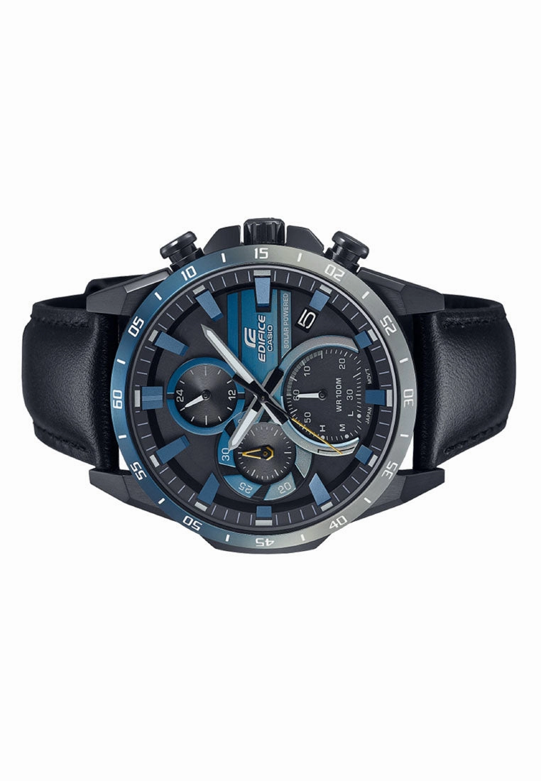 Casio Edifice EQS-940NL-1A Chronograph Leather Strap Solar Watch For Men
