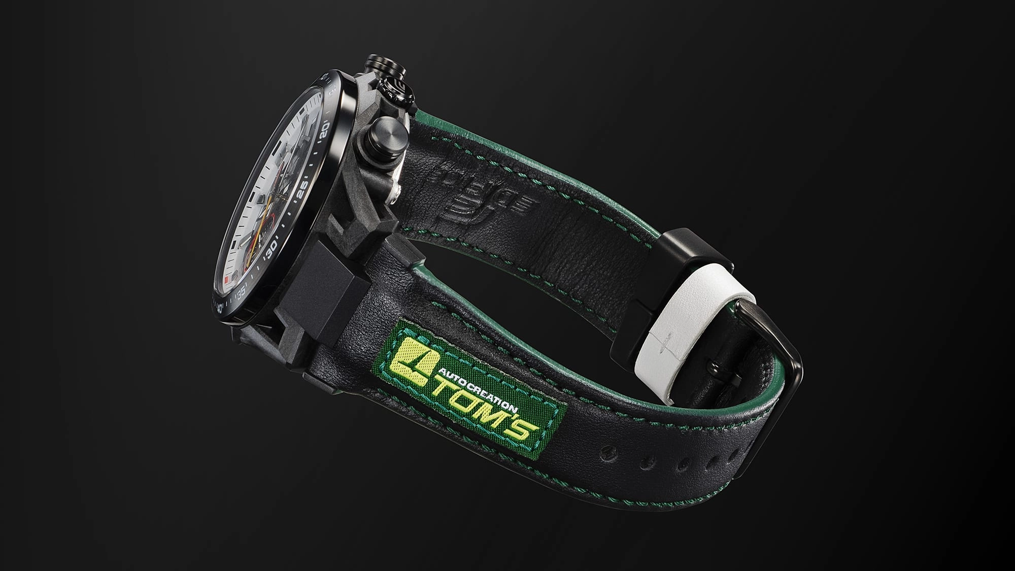 Casio Edifice Sospensione Black Leather Strap Watch EFSS641TMS-1A