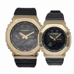 Casio G-Shock & G-Shock for Ladies Metal-Clad Couple Watches GMS2100GB-1A / GM2100G-1A9 [Couple Watch Set]