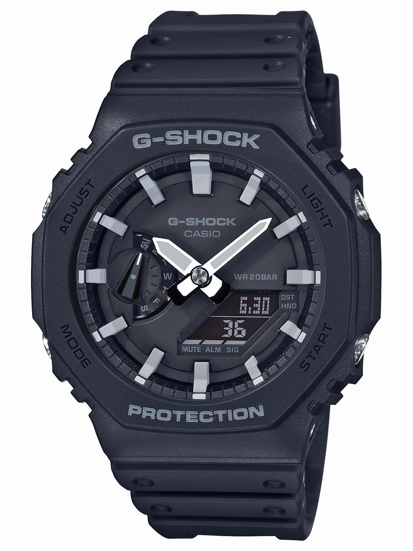 Casio G-Shock CARBON CORE Mens Ana-Digi Black Mens Watch GA2100-1A