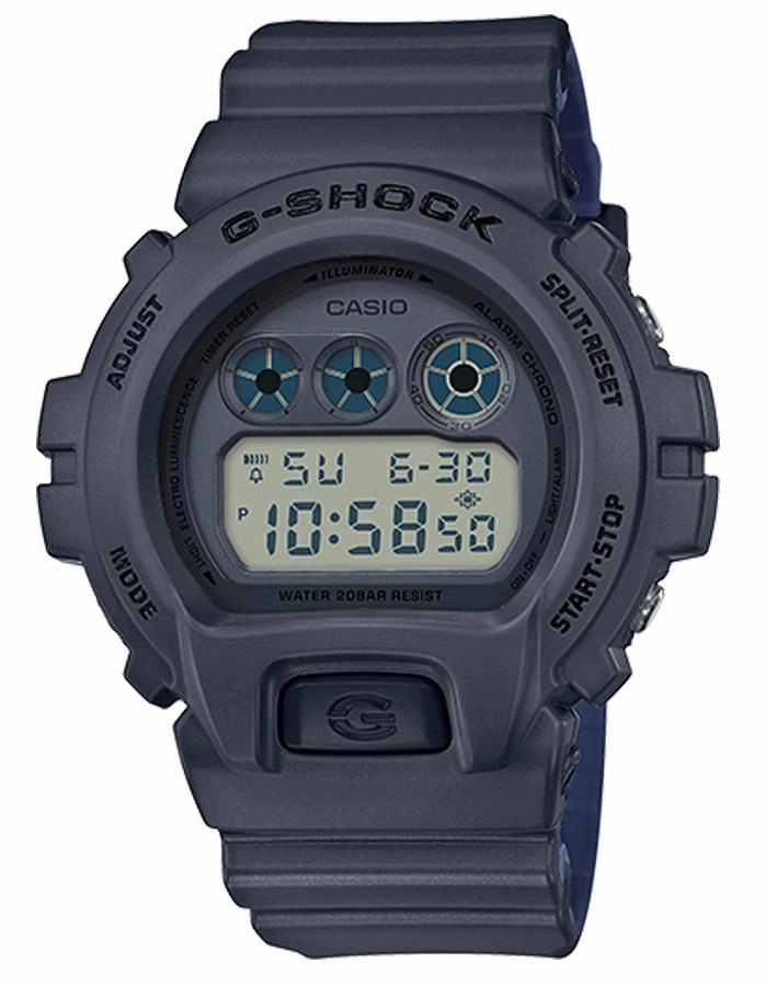 Casio G-Shock Classic Chronograph - Tone Gray & Blue - 200M - Afterglow