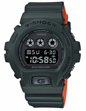 Casio G-Shock Classic Chronograph -Green & Orange - 200M - Afterglow
