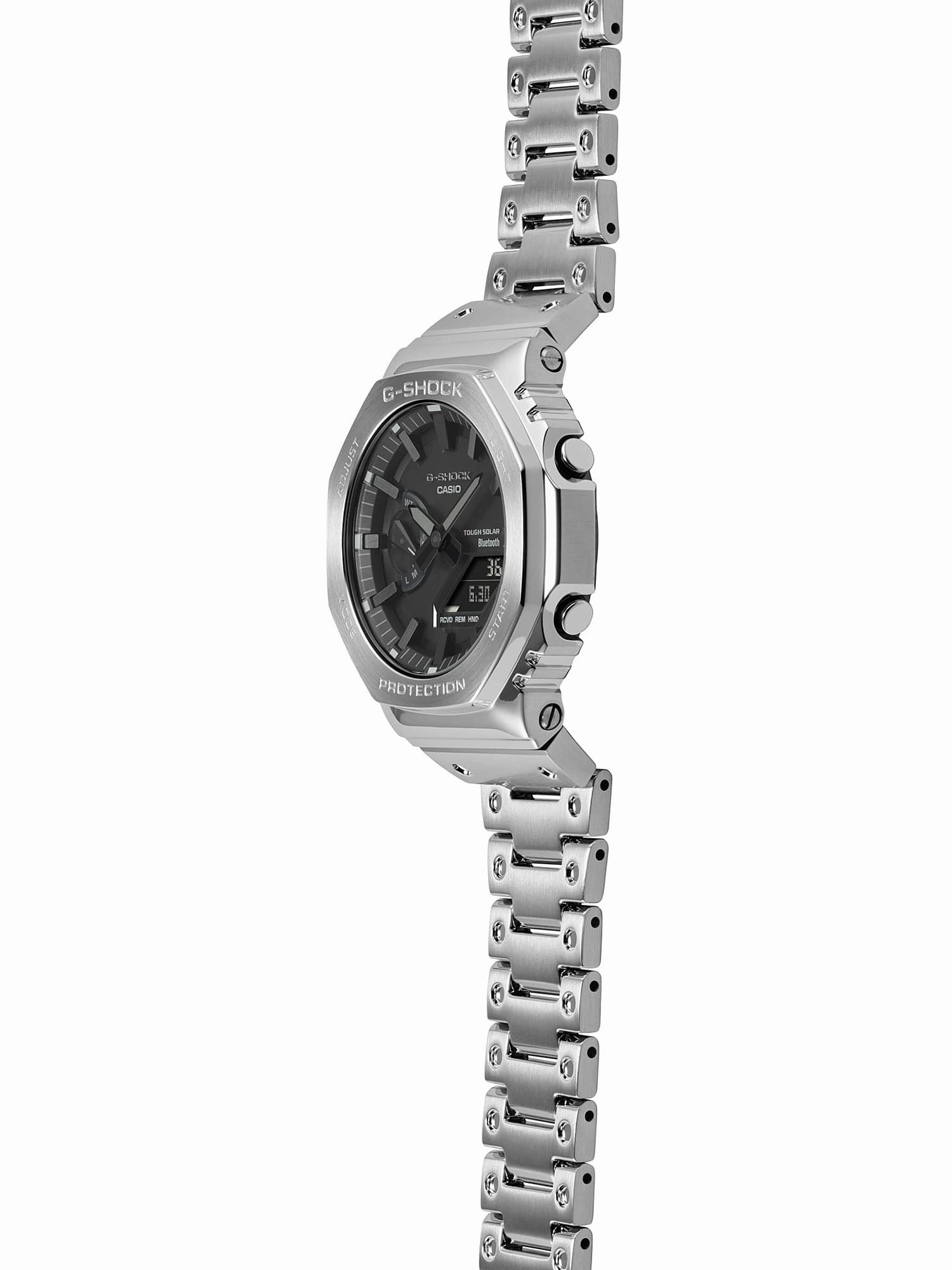 Casio G-Shock Full Metal Solar/Bluetooth Mens Silver/Black Watch GMB2100D-1A