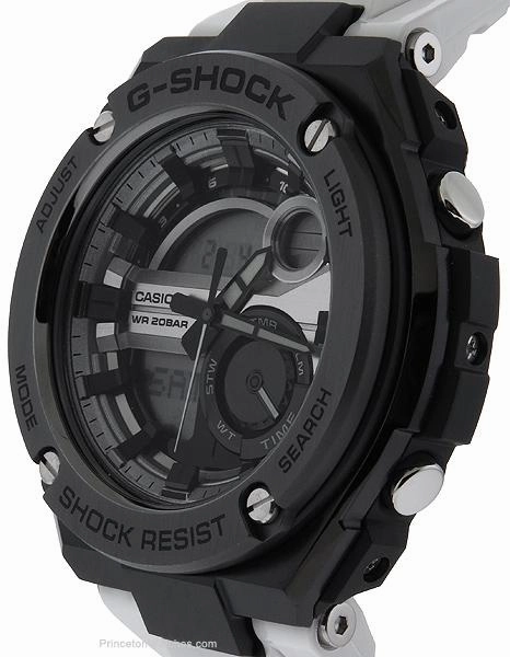 Casio G-Shock G-Steel - World Time - Black Case - White Strap - 200m