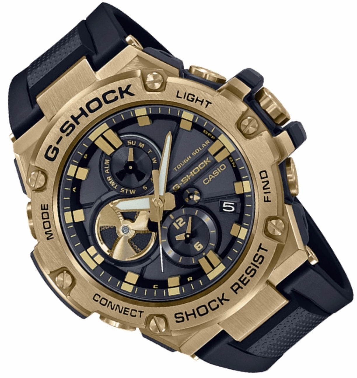 Casio G-shock G-steel GST-B100GB-1A9 Solar Digital Analog Rubber Strap Watch