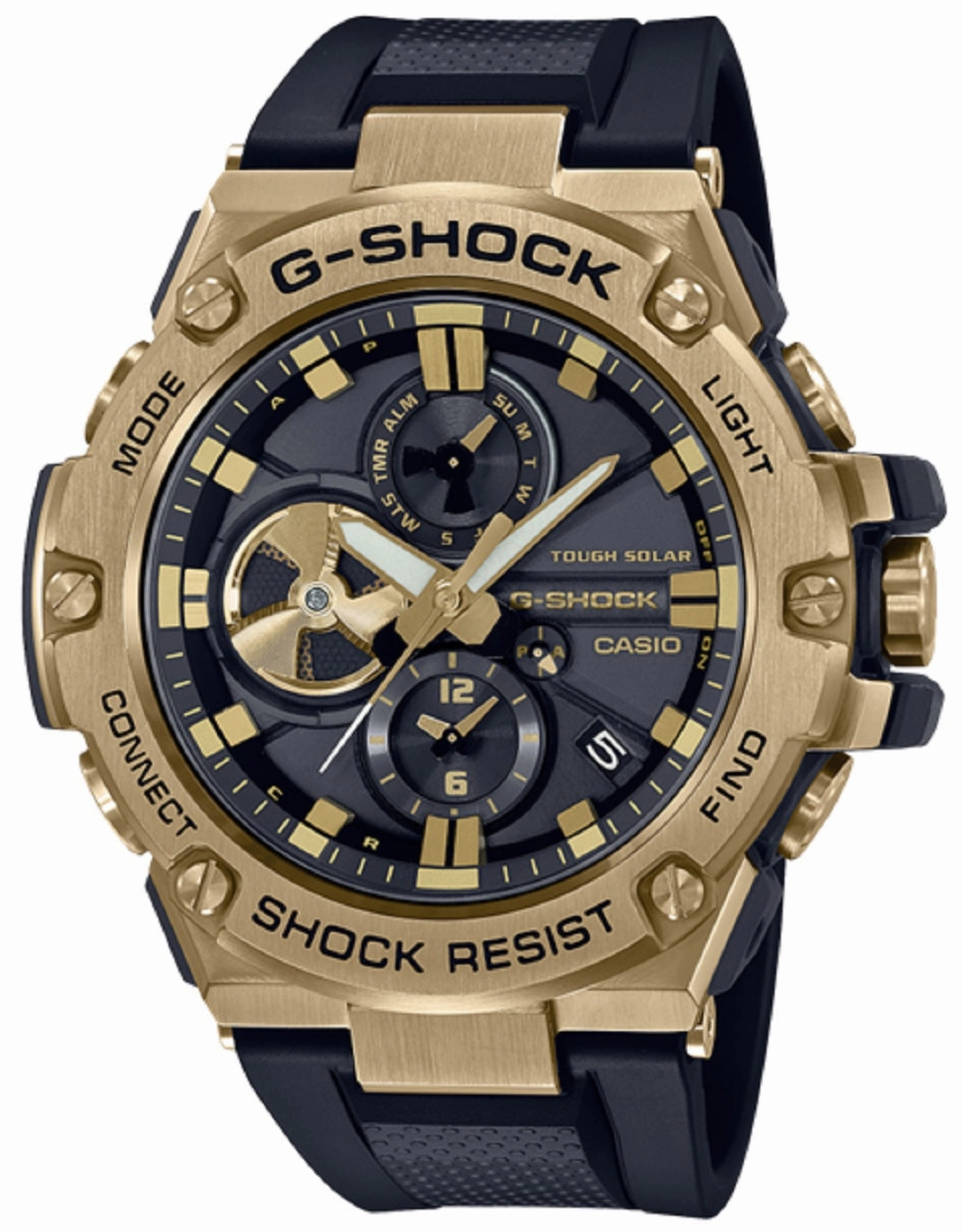 Casio G-shock G-steel GST-B100GB-1A9 Solar Digital Analog Rubber Strap Watch