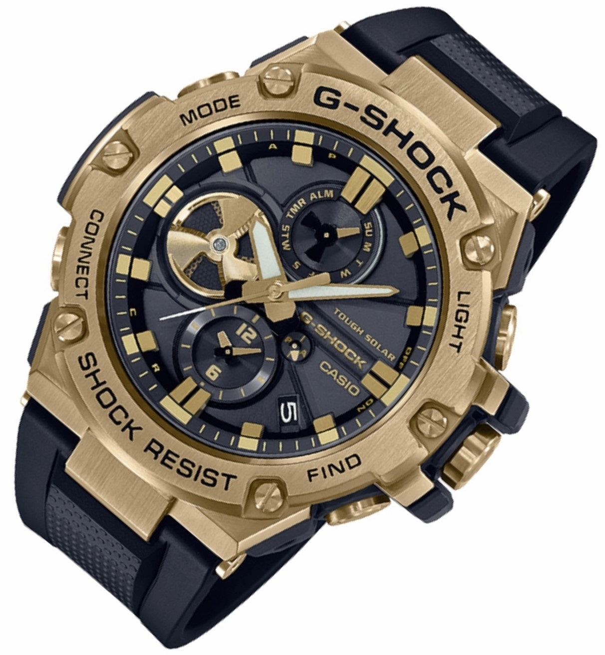Casio G-shock G-steel GST-B100GB-1A9 Solar Digital Analog Rubber Strap Watch