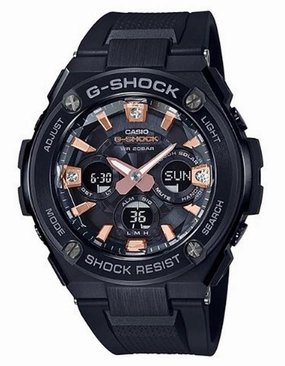 Casio G-Shock G-Steel Mens Watch - Diamond - Black Metal - Solar - 200M