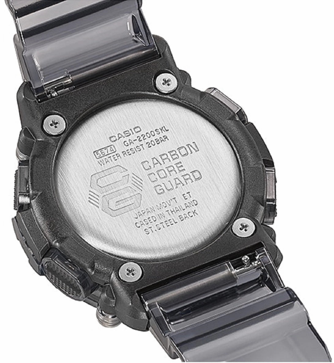 Casio G-shock GA-2200SKL-8A Digital Analog Stainless Steel Strap Watch For Men