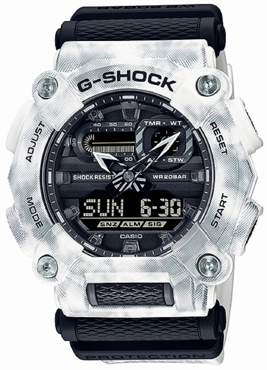 Casio G-shock GA-900GC-7A Digital Analog Rubber Strap Watch For Men