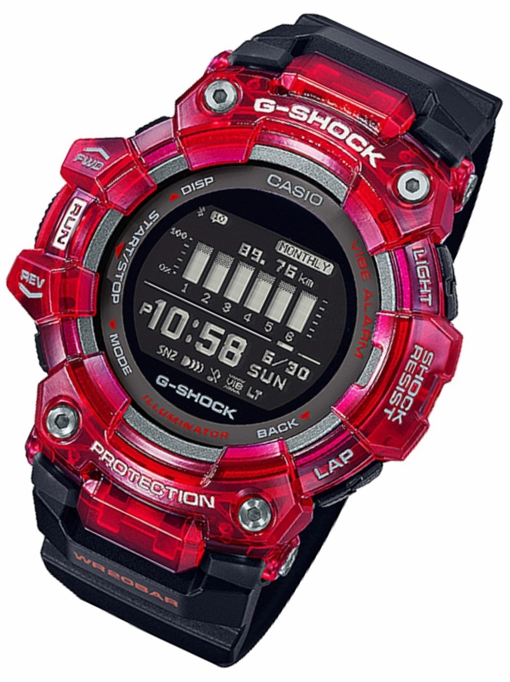 Casio G-shock GBD-100SM-4A1 Bluetooth Digital Rubber Strap Watch For Men