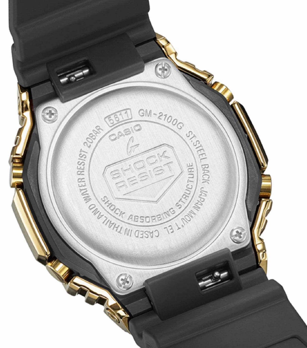 Casio G-shock GM-2100G-1A9 Digital Analog Rubber Strap Watch