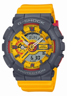 Casio G-shock GMA-S110Y-9A Digital Analog Rubber Strap Watch