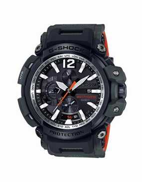 Casio G-Shock Gravity Master Hybrid Wave Cepter - Olive Drab/Orange - Bluetooth