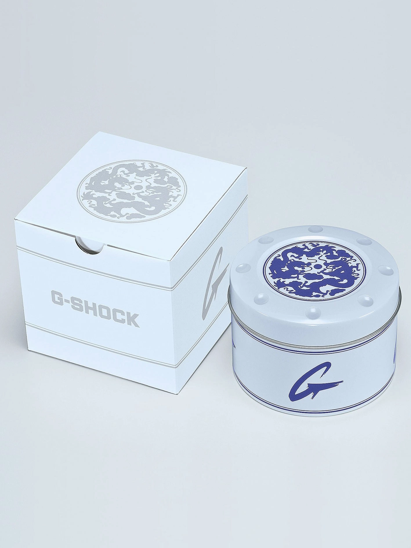 Casio G-Shock "Blue and White Pottery" Series Mens Watch GA110BWP-2A