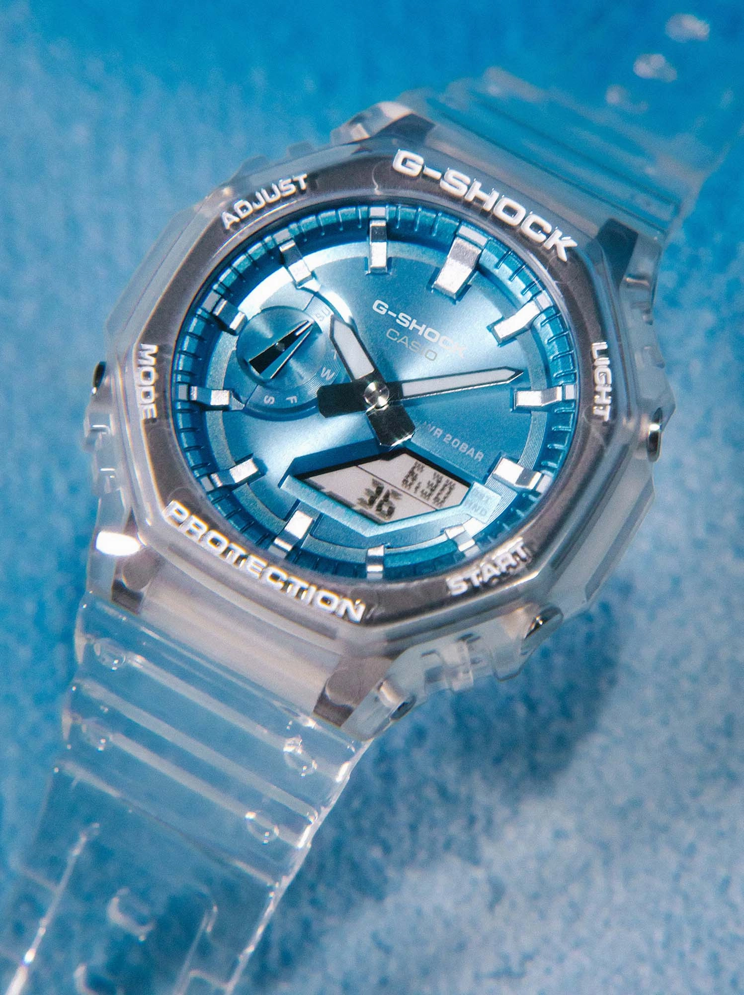 Casio G-Shock Shimmering Color and Cool Translucence Series Mens Watch - GA2100BM-7A2