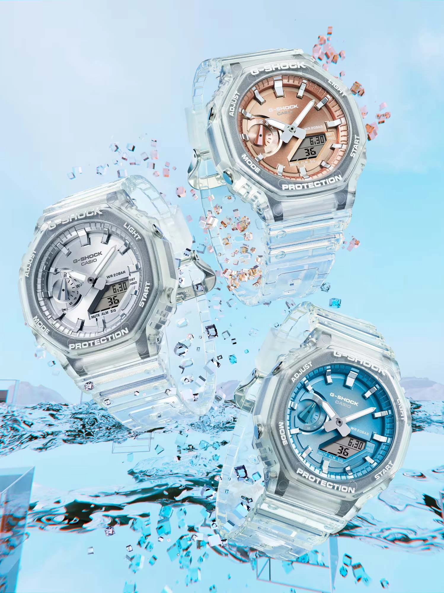 Casio G-Shock Shimmering Color and Cool Translucence Series Mens Watch - GA2100BM-7A2