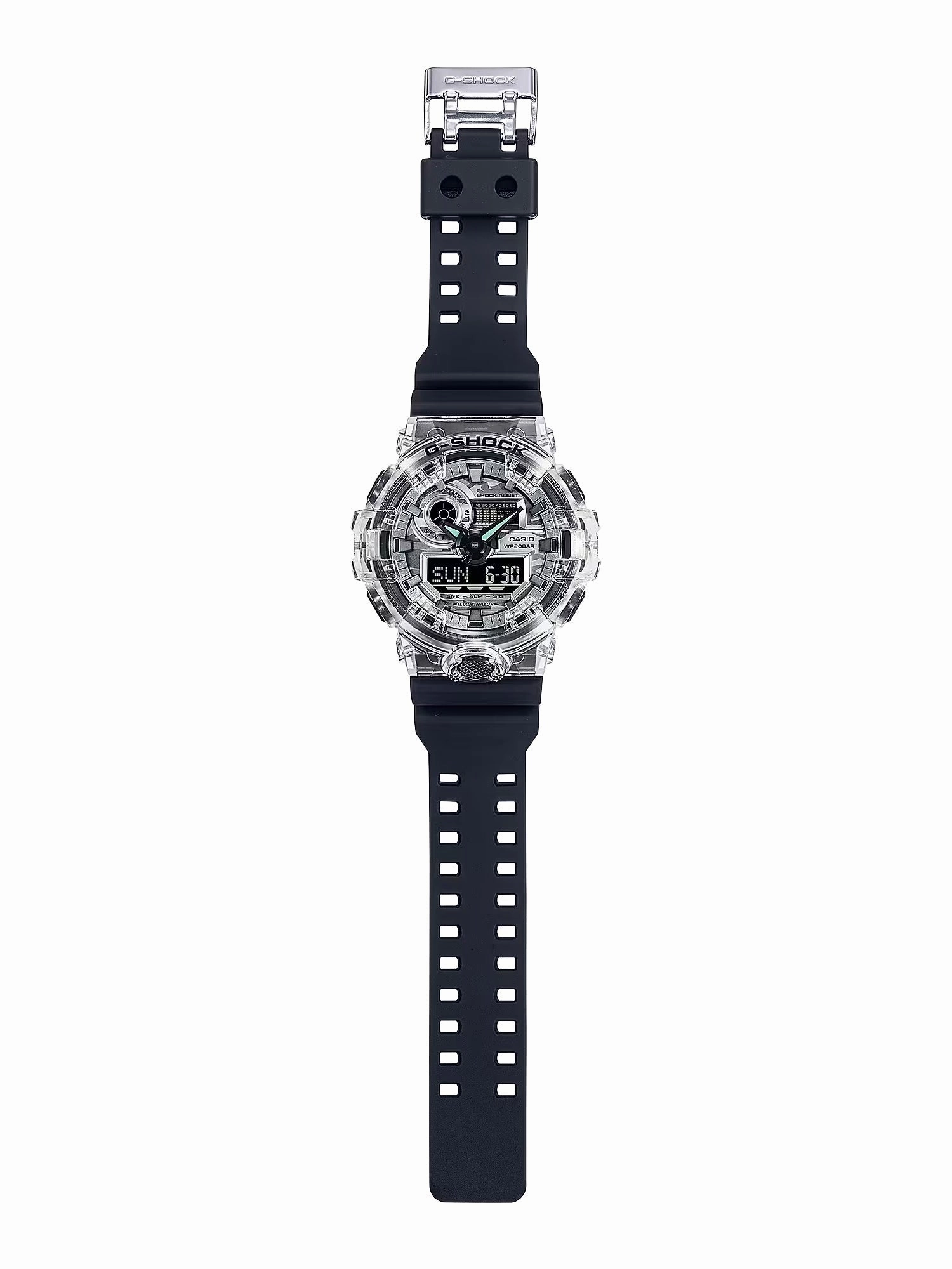 Casio G-Shock TRANSPARENT CAMO Mens Ana-Digi Sports Watch GA700SKC-1A