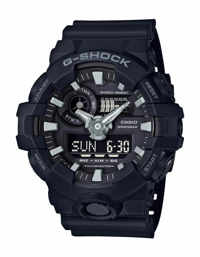 Casio Mens G-Shock Analog/Digital - Black - World Time