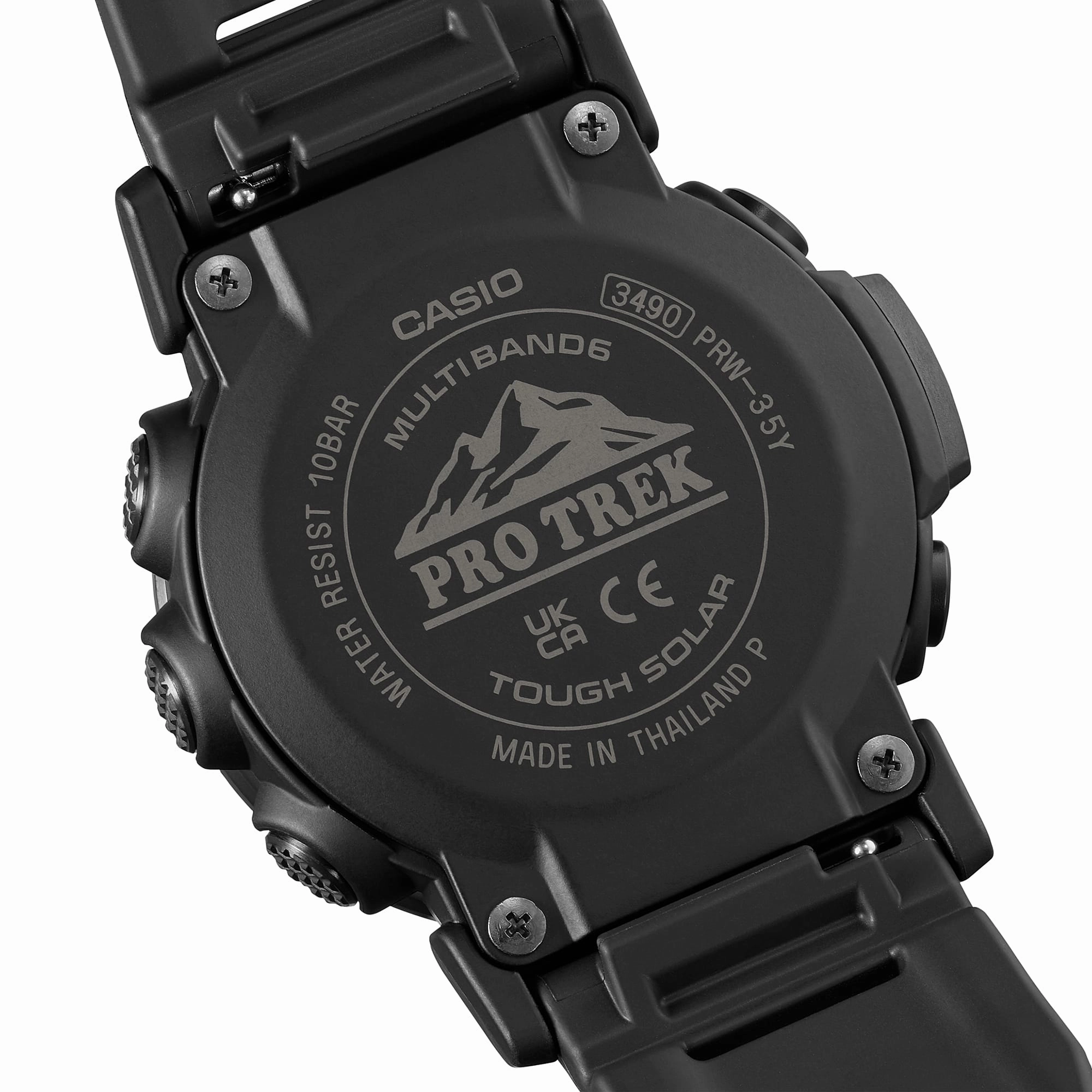 Casio Pro Trek Tough Solar Black Resin Band Watch PRW35Y-1B