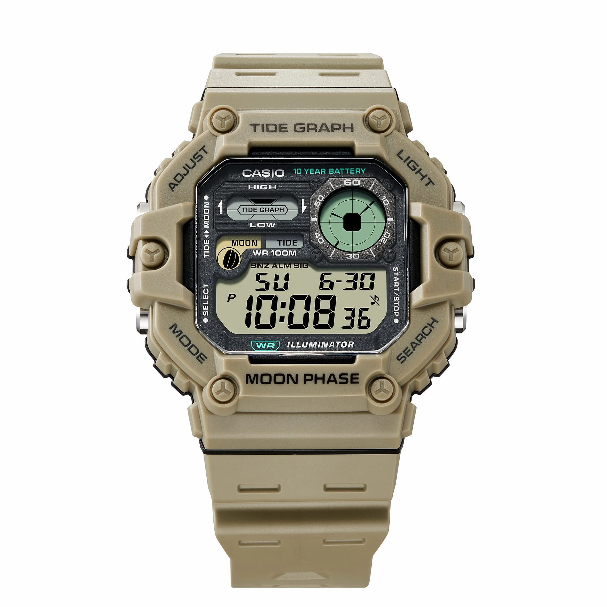 Casio Standard Beige Resin Band Beige Dial Watch WS1700H-5A