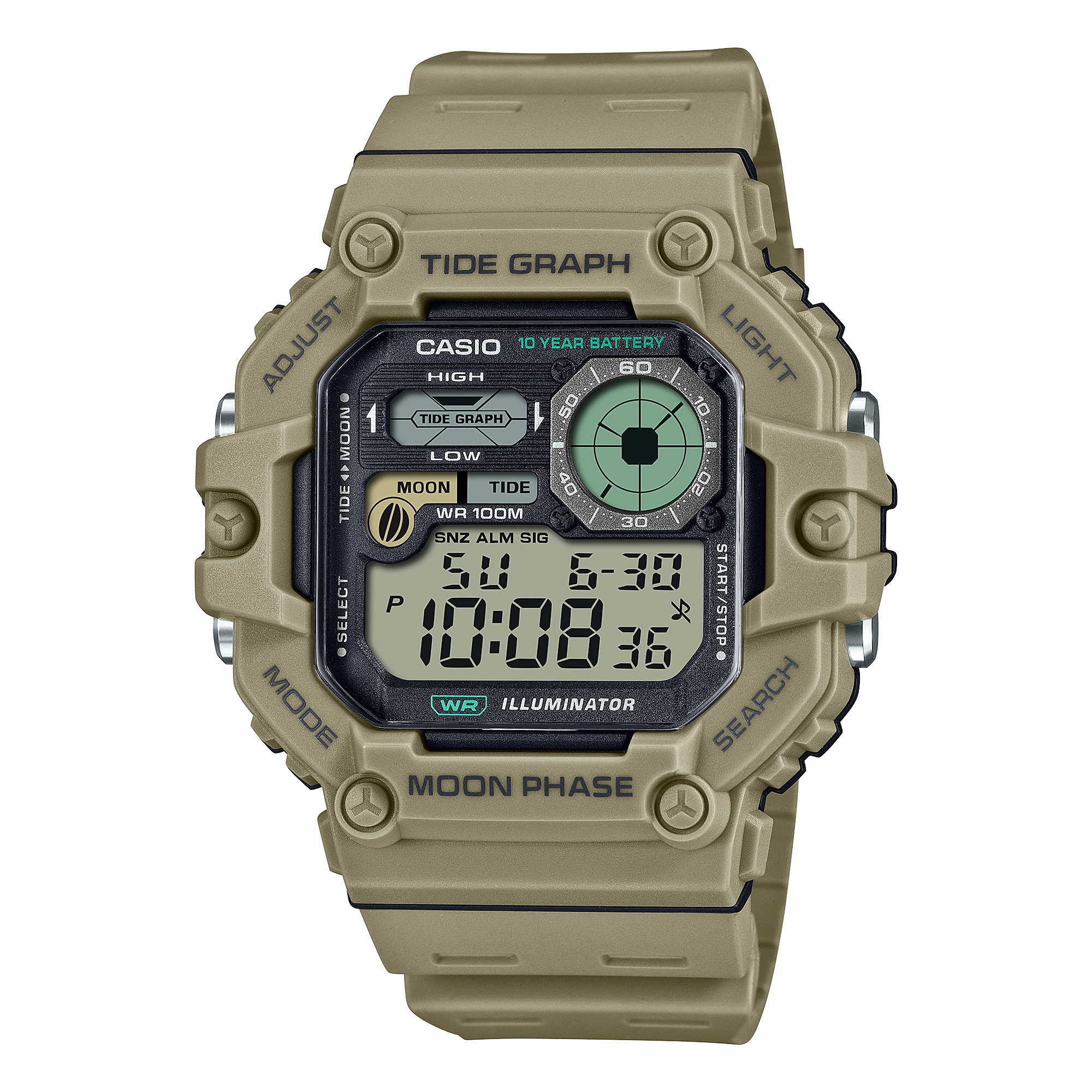 Casio Standard Beige Resin Band Beige Dial Watch WS1700H-5A