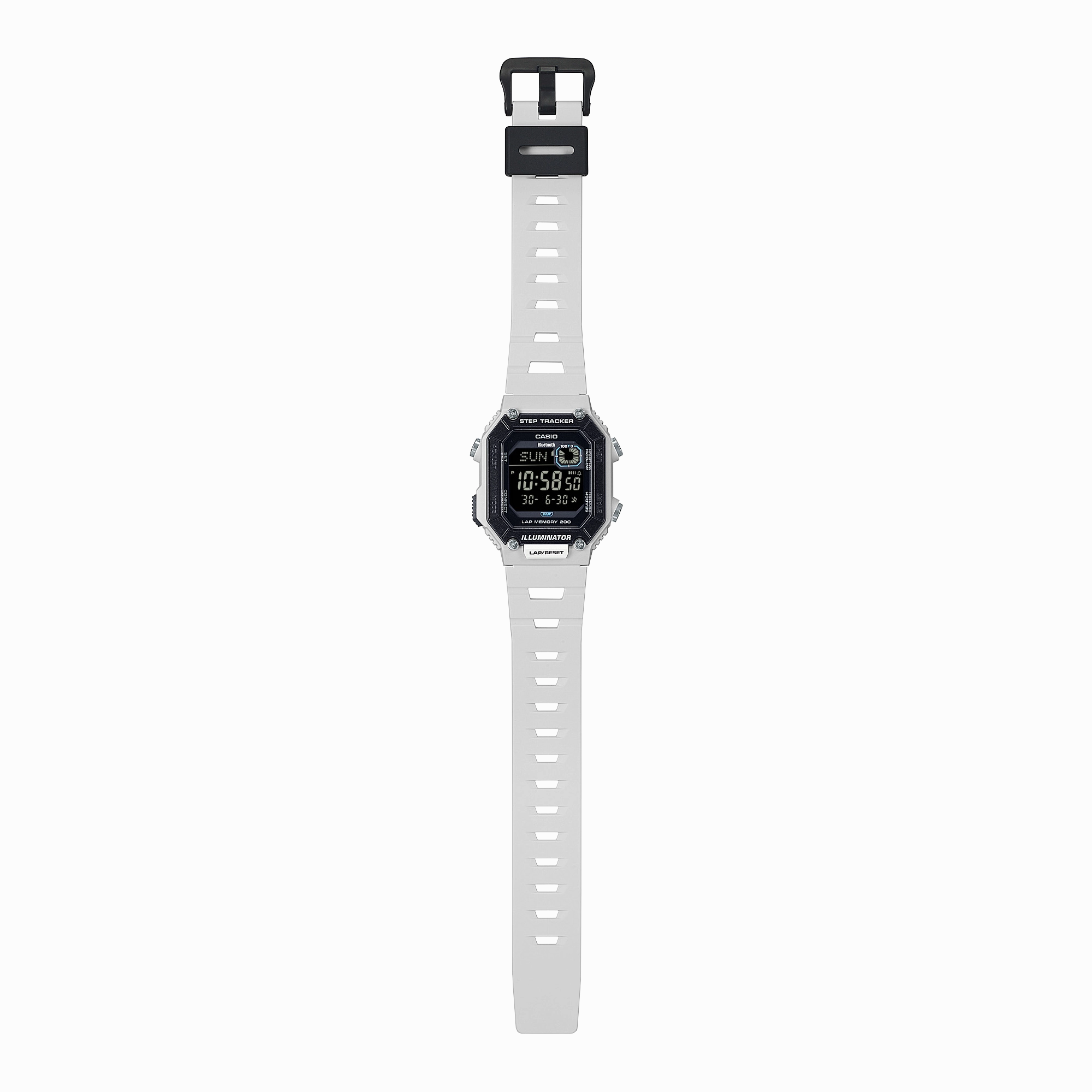 Casio Step Tracker White Resin Band Watch WSB1000-8B