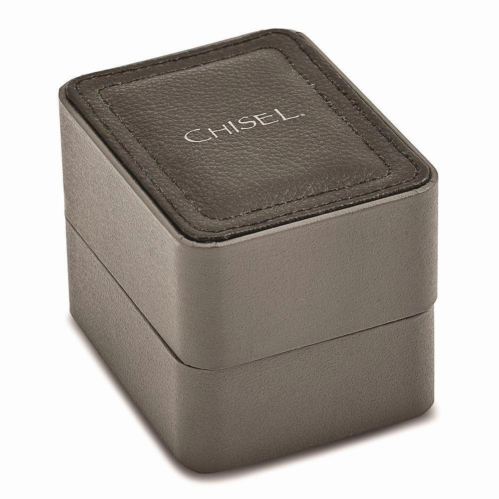 Chisel Matte Black IP-plated Red Dial Watch