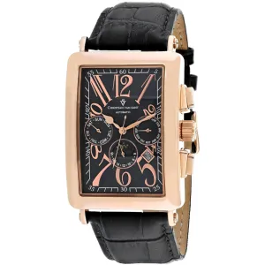 Christian Van Sant Men's Watch - Prodigy Automatic Black Dial Leather Strap | CV9141