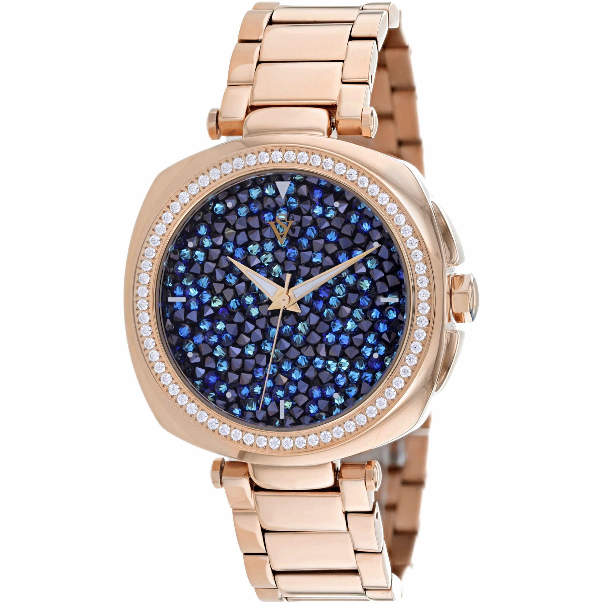 Christian Van Sant Women's Watch - Mirabella Blue Dial Rose Gold Bracelet | CV0492