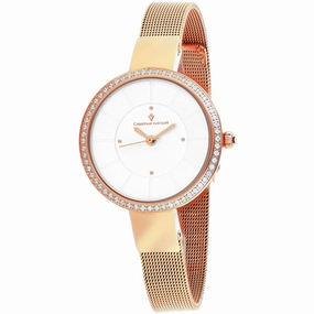Christian Van Sant Women's Watch - Reign Silver Dial Rose Gold Bracelet | CV0221