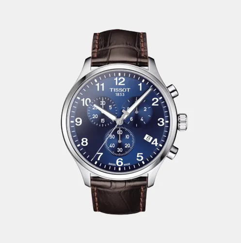 Chrono Xl Men Chronograph Leather Watch T1166171604700