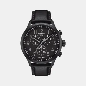 Chrono Xl Vintage Men's Black Leather Watch T1166173605200