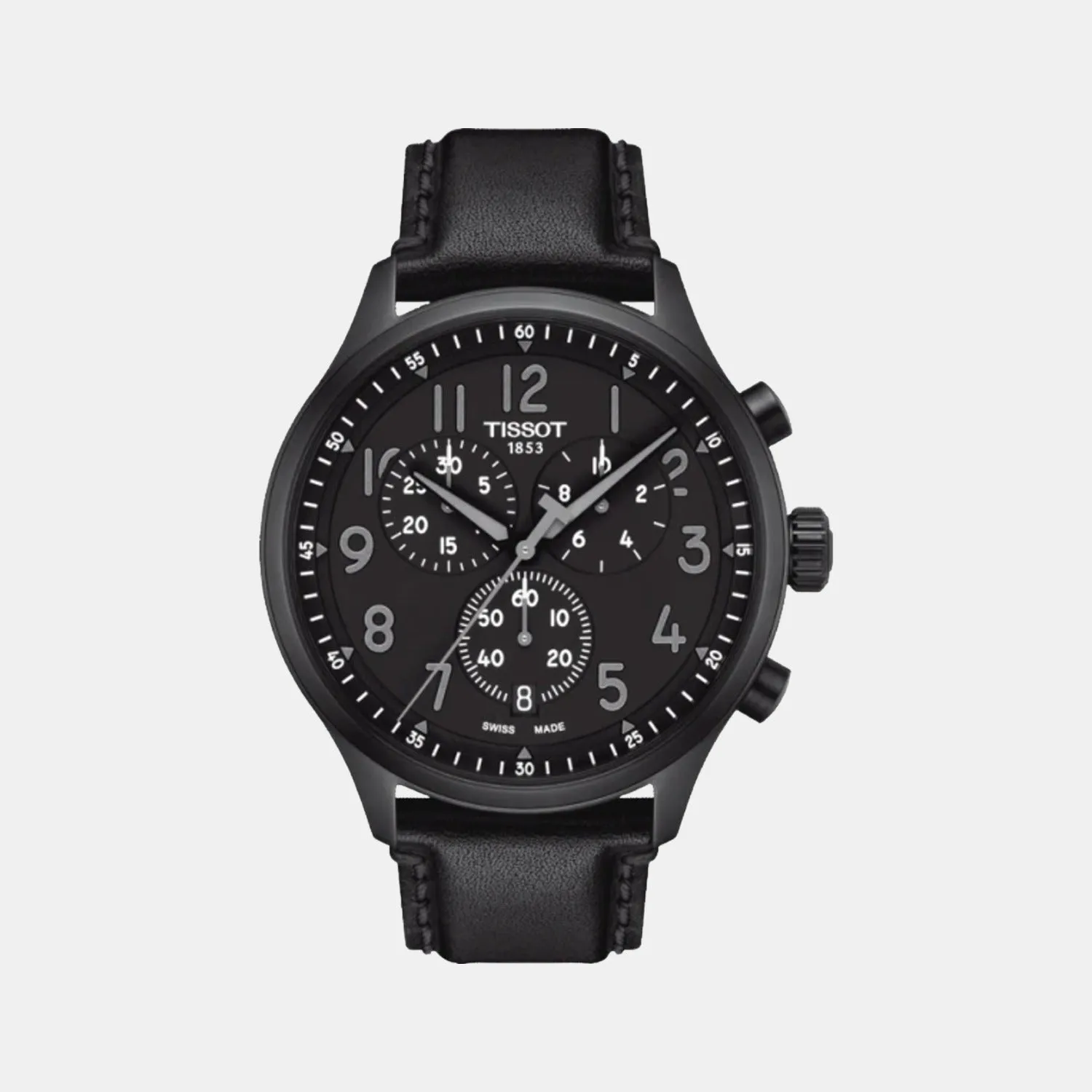 Chrono Xl Vintage Men's Black Leather Watch T1166173605200