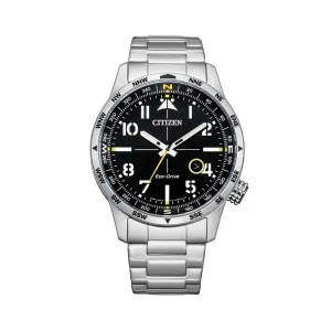 Citizen Eco-Drive Stainless Steel Black Dial Watch
