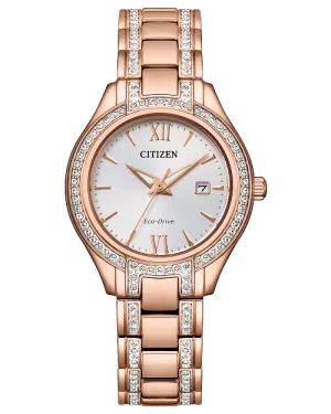 CITIZEN Ladies Eco-Drive Ring Silhouette Crystal Dress/Classic FE1233-52A