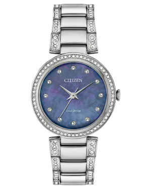 CITIZEN Ladies Eco-Drive Silhouette Crystal Dress/Classic EM0840-59N