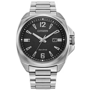 CITIZEN MEN ECO WR100 SS BRAC BLCK AW1720-51E