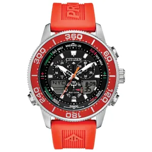 Citizen Men's Ana-Digi Watch - Promaster Sailhawk Orange Rubber Strap | JR4061-00F