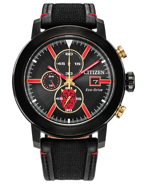 CITIZEN Mens Eco-Drive Darth Maul Star Wars Classic Characters CA0766-02W