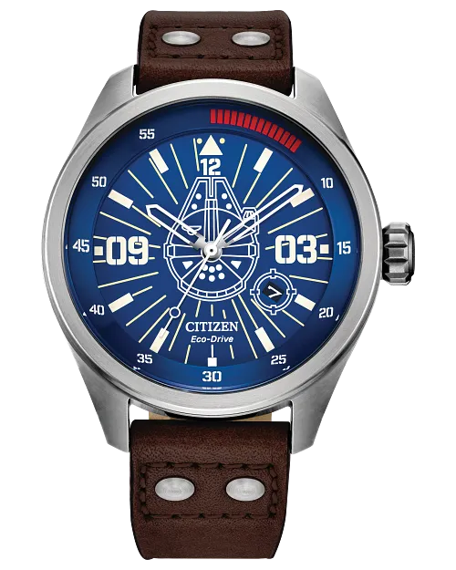 CITIZEN Mens Eco-Drive Ring Han Solo Star Wars Classic Characters AW5009-03W