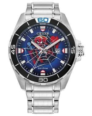 CITIZEN Mens Eco-Drive Ring Spider-Man Marvel Classic Avengers BM7610-52W