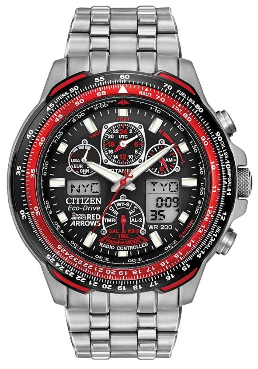 Citizen Red Arrows Skyhawk A.T Super Titanium Eco Drive Mens Watch