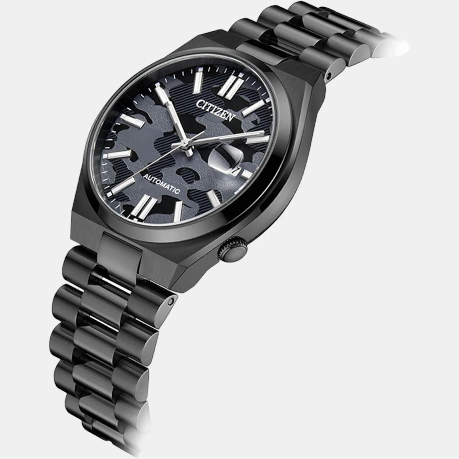 Citizen Tsuyosa Collection Men Automatic Black Dial Analog Stainless Steel Watch NJ0155-87E