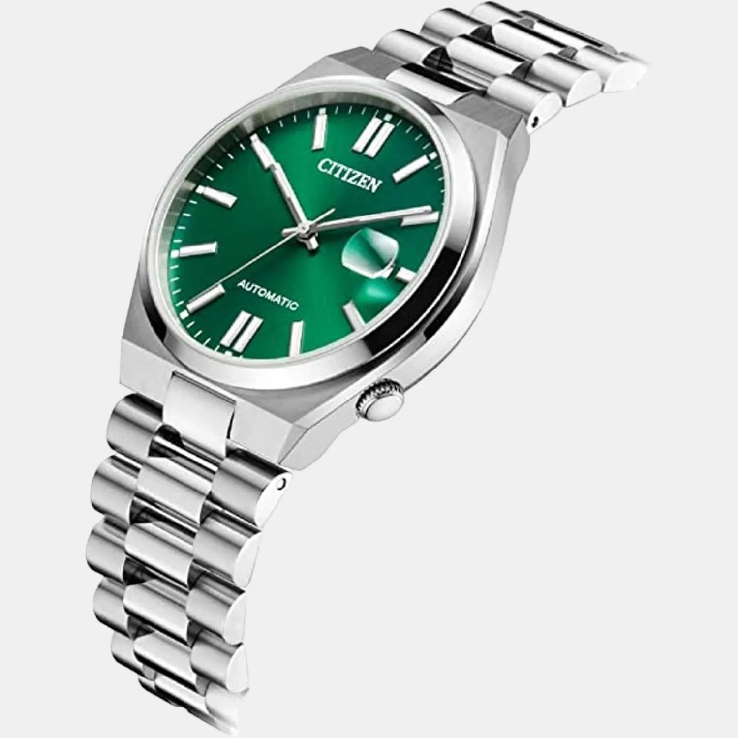 Citizen Tsuyosa Collection Men Automatic Green Dial Analog Stainless Steel Watch NJ0150-81X