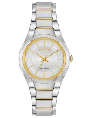 Citizen Womens Eco-Drive Paradigm - Two-Tone - Silver-Tone Dial - Bracelet